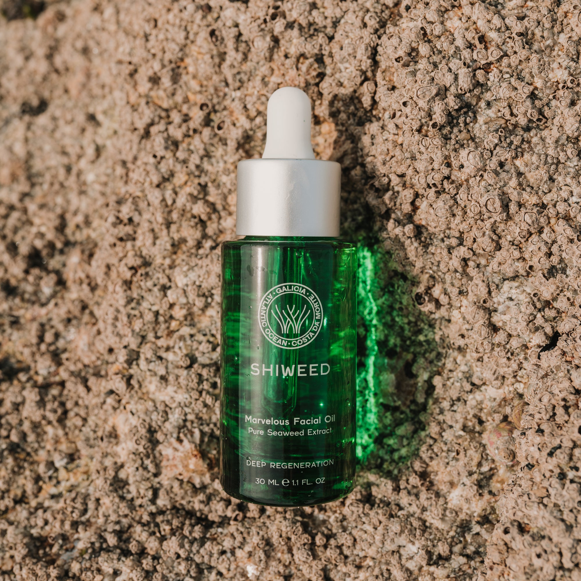 SHIWEED Marvelous Oil: Aceite natural de algas de la Costa da Morte y otros ingredientes ecológicos gallegos. Puro, orgánico y activo.